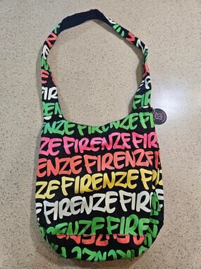 Robin Ruth Firenze (Florence)‎ City Canvas Hobo Bag Neon Retro
